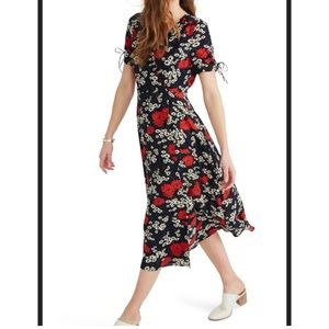 Madewell Hillside Daisies Peekaboo Sleeve Dress
